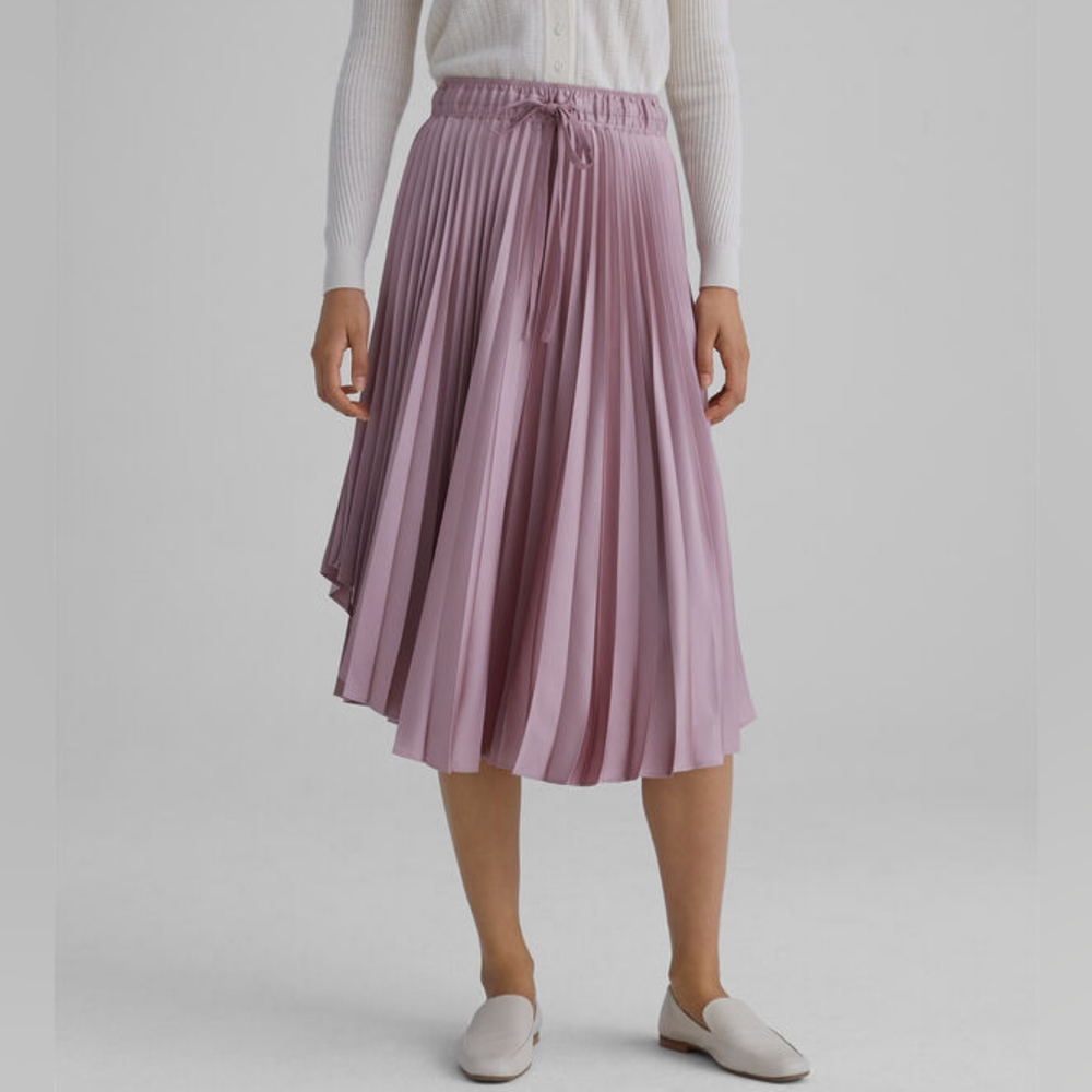 Club Monaco Elasticated Pleated Skirt in Mauve